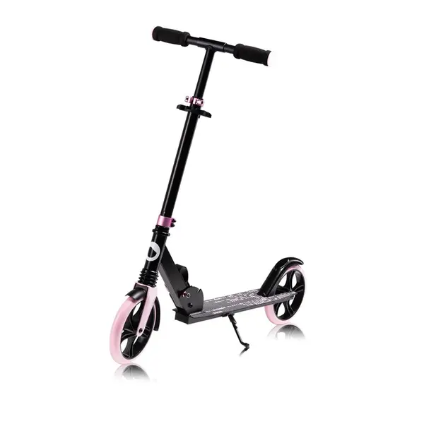 Trotineta, Lionelo, Luca, Pentru copii sau adulti, Ultrapliabila, Pana la 100 Kg, Conform cu standardul european de securitate EN14619, Roz