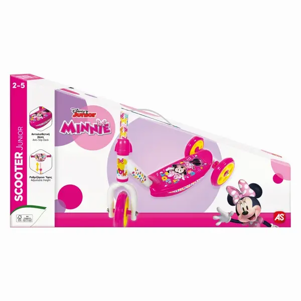 Trotineta Minnie pentru fetite cu 3 roti, 45x13x25 cm