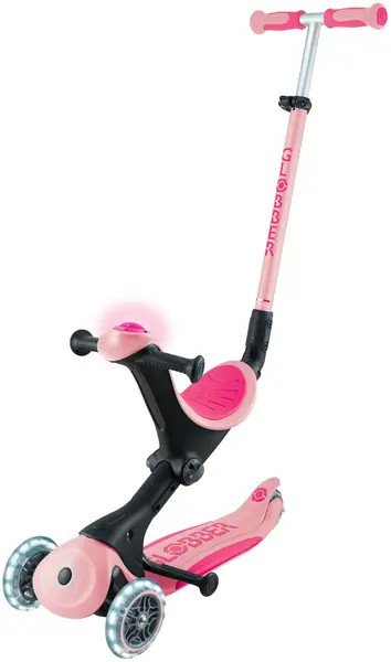 Trotinetă pentru copii 3 в 1 Globber - Deluxe Flash Lights, roz