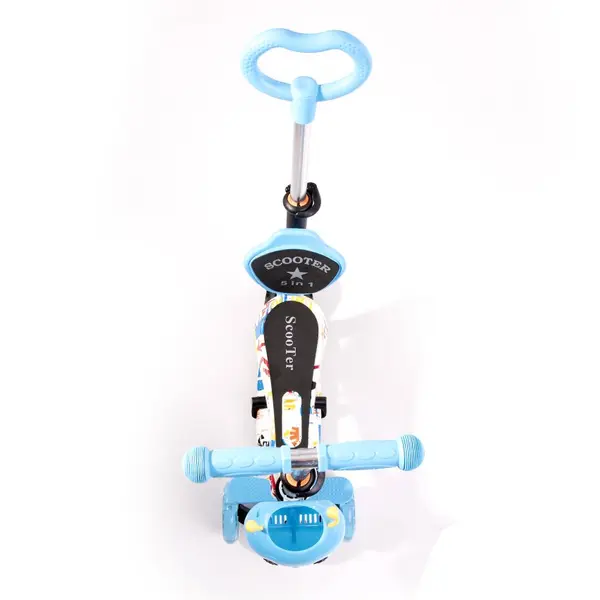 Trotineta pentru copii Smart Plus Tracery, 3 roti cu LED, scaun reglabil si detasabil, maner parental reglabil, ghidon reglabil, greutate suportata 20 kg, varsta 3 ani+