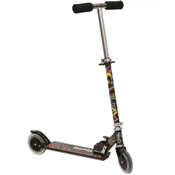 Trotineta pliabila cu baza antiderapanta,inaltime ghidon reglabila 60-82 cm si roti PU,de la 3ani si pana la 20kg Moni Magic Black