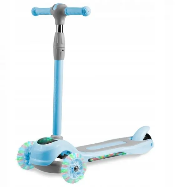 Trotineta Ricokids Piko, ghidon reglabil, roti LED, albastru KID605384, la doar 194,00 lei