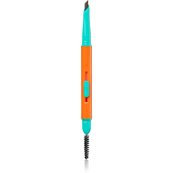 Trouble Maker Feral Brow Blade creion pentru sprancene perie 2 in 1 culoare Dark Brown 0.12 g