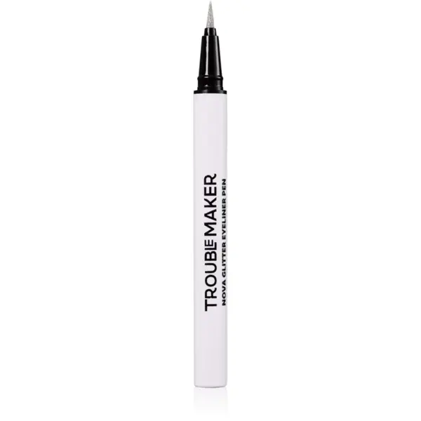 Trouble Maker Nova Glitter Liquid Eyeliner Pen creion de ochi, cu sclipici culoare Circuit Breaker Silver 0.5 ml