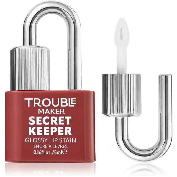 Trouble Maker Secret Keeper Lip Gloss Stain ruj pentru un efect de lunga durata culoare Just Us Rose Mauve 5 ml
