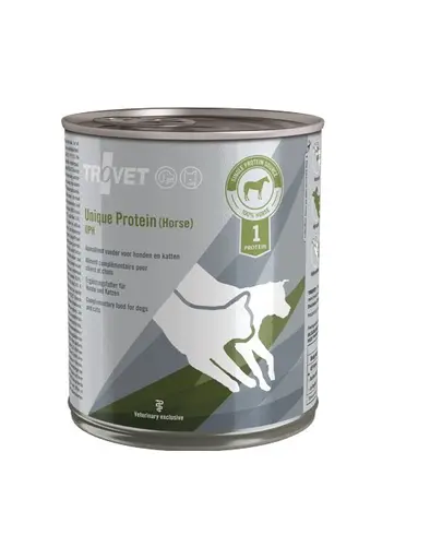 TROVET Unique Protein Horse UPH carne de cal 800 g hrana monoproteica pentru caini si pisici