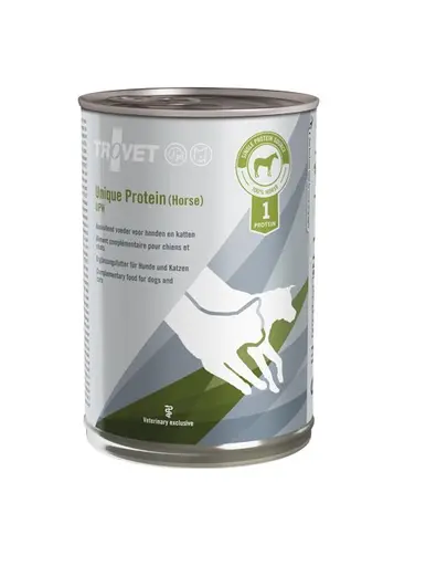 TROVET Unique Protein Horse UPH hrana cu o singura proteina 6x400 g pentru caini si pisici, cal