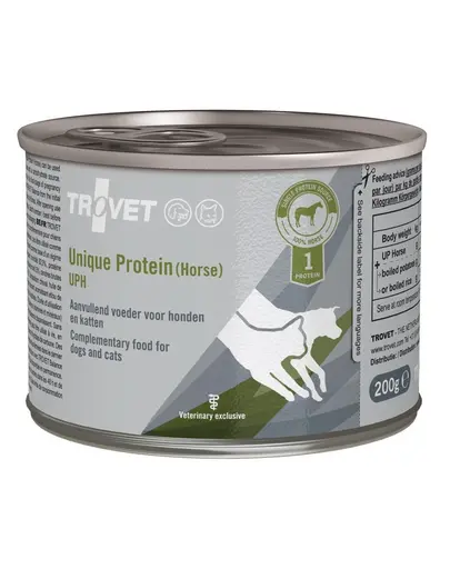 TROVET Unique Protein Horse UPH hrana umeda caini si pisici 12x200 g carne de cal