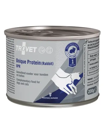 TROVET Unique Protein Rabbit UPH 200 g hrana monoproteica pentru caini si pisici, cu iepure