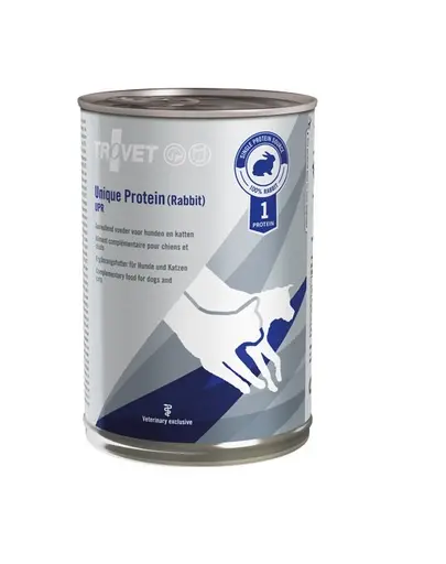 TROVET Unique Protein Rabbit UPH hrana monoproteica 6x400 g caini si pisici, cu iepure