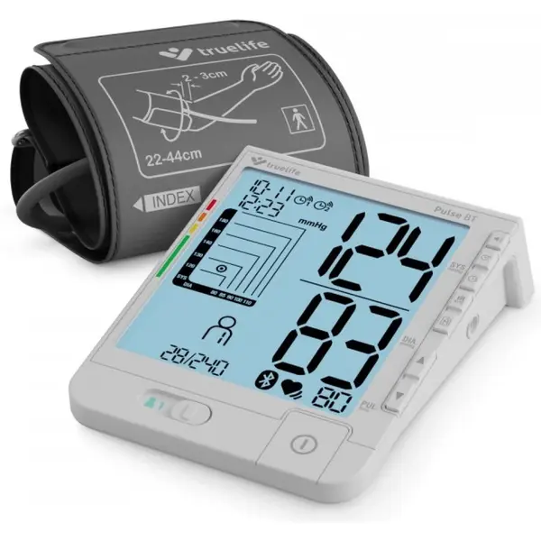 TRUELIFE Monitor digital de tensiune arteriala TrueLife Pulse BT pentru brat cu aplicatie pentru telefon Bluetooth