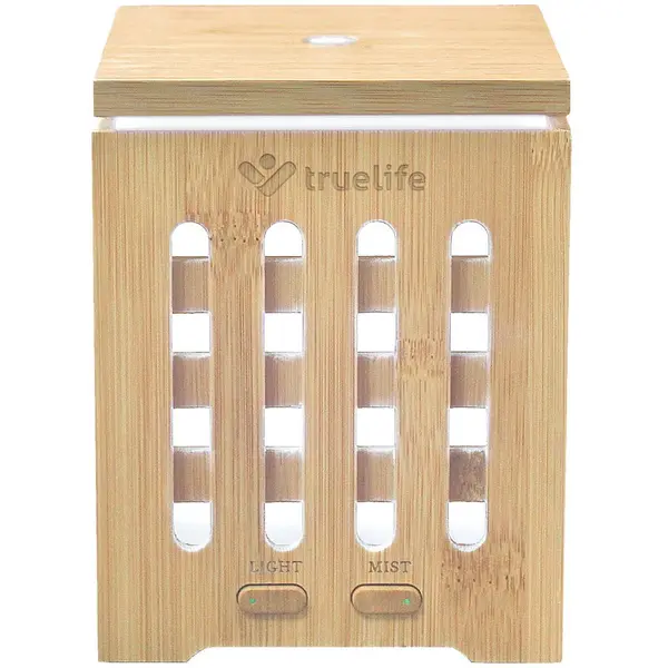 TRUELIFE TrueLife TLAIRDD7B Odorizant cu ultrasunete din bambus, 200 ml, 14 lumini de fundal, timp de functionare 9 ore, model bambus