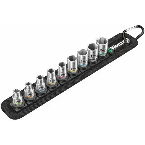 Trusa 9 biti, Wera, 1/4 inch, Multicolor