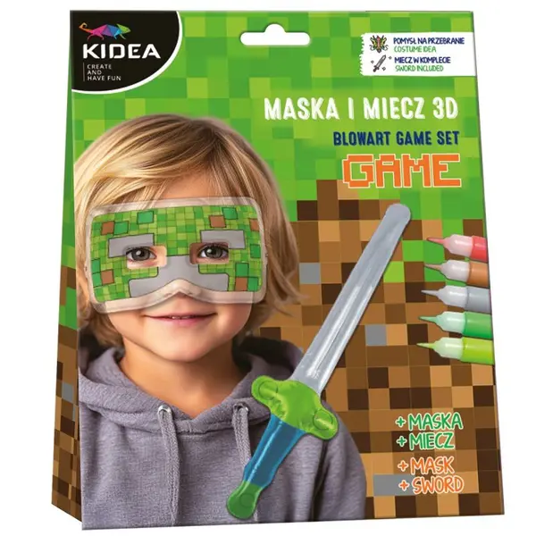 Trusă creativă 3D 3DMască Kidea - Minecraft