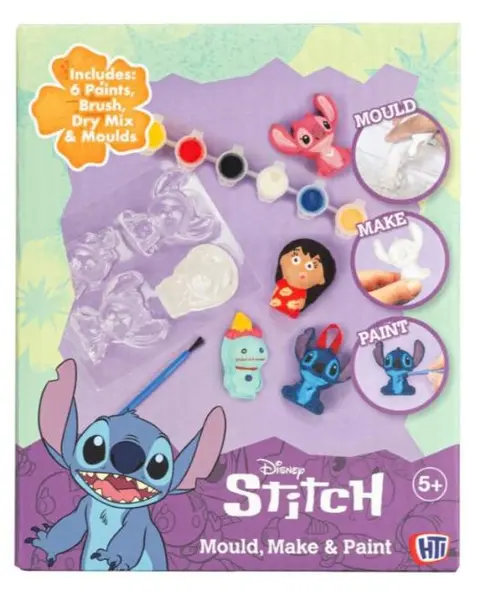 Trusă creativă Disney - Figurine din ipsos pentru colorat Stitch, 4 bucăți