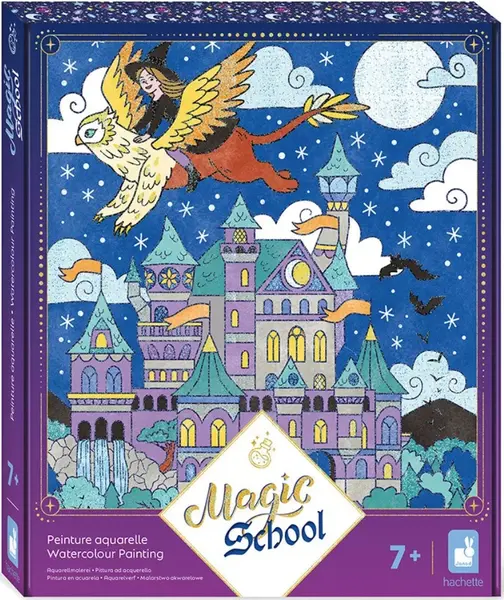 Trusă creativă Janod - Magic School, desene în acuarelă