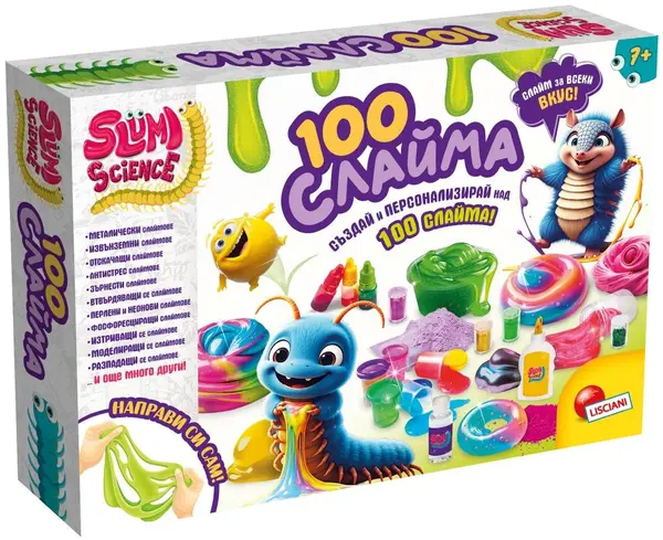 Trusă creativă Lisciani Slumi Science - Fă-ți singur 100 de slimes