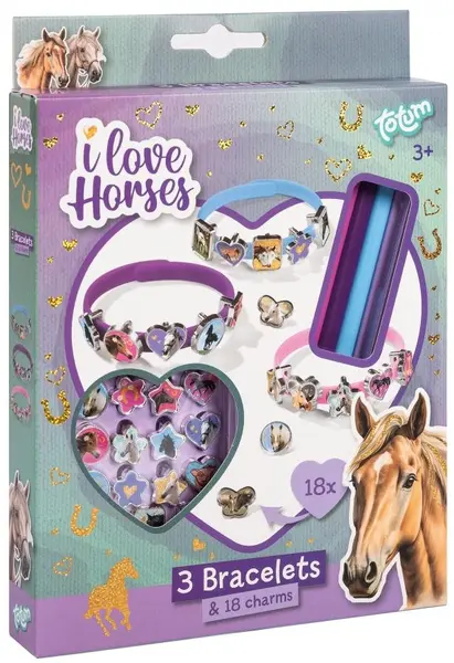 Trusă creativă Totum - Brățări DIY I Love Horses