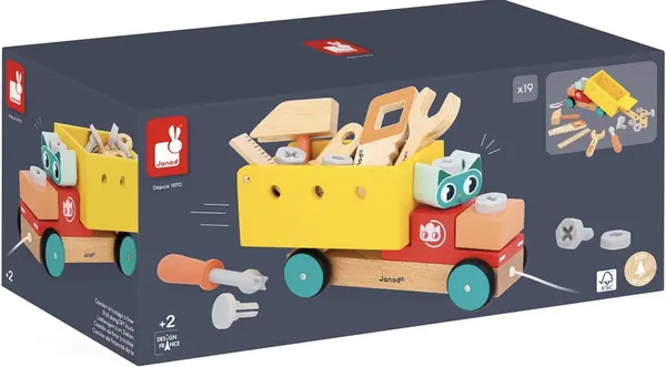 Trusa de bricolaj pentru copii Janod Brico'Kids - Camion de remorcare