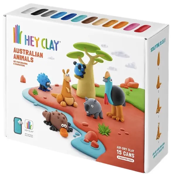 Trusă de modelat argilă Hey Clay - Animale australiene