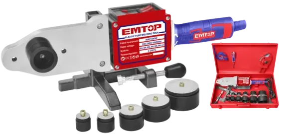 Trusa electrica de lipit tevi PP-R, PB, PE, PE-RT cutie metalica, 10 accesorii incluse - EPTW15001, EMTOP