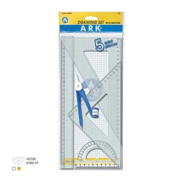 Trusa geometrie, 5 piese ARK
