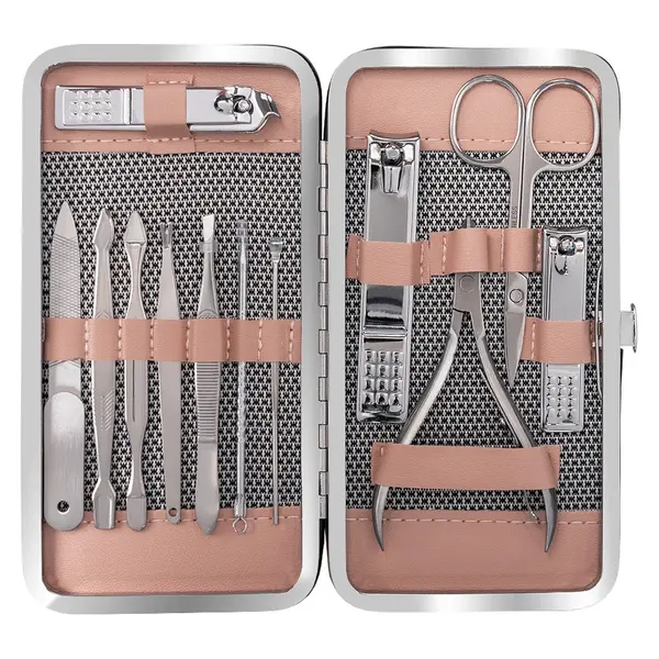 Trusa Manichiura SensoPRO Milano 12 piese - Powder Pink