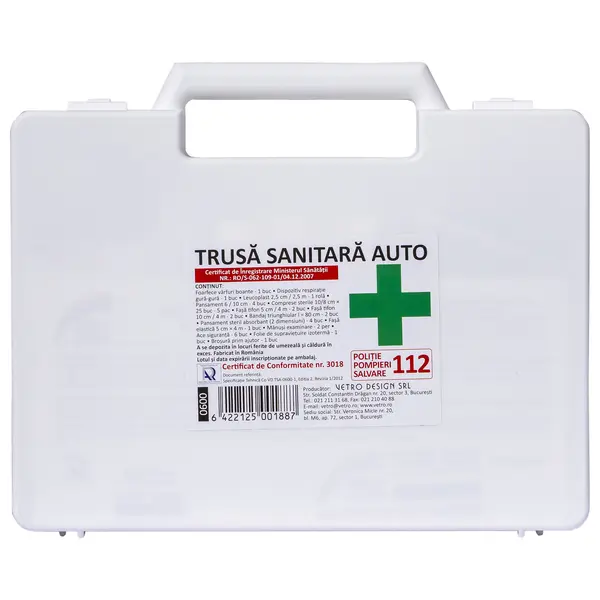 Trusa Medicala de Prim Ajutor Auto PRIMA