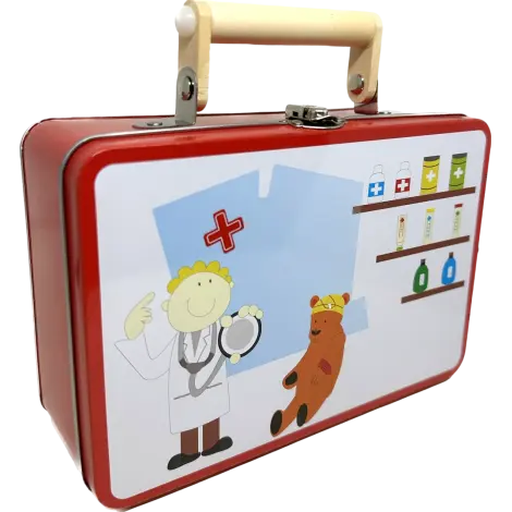 Trusa Medicală pentru Jocuri de Rol doctor, din lemn, 12 piese