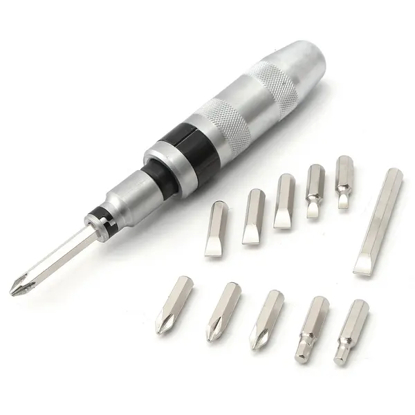 Trusa Surubelnita de impact 14 piese cu 12 biti metalici surubelnita si adaptor