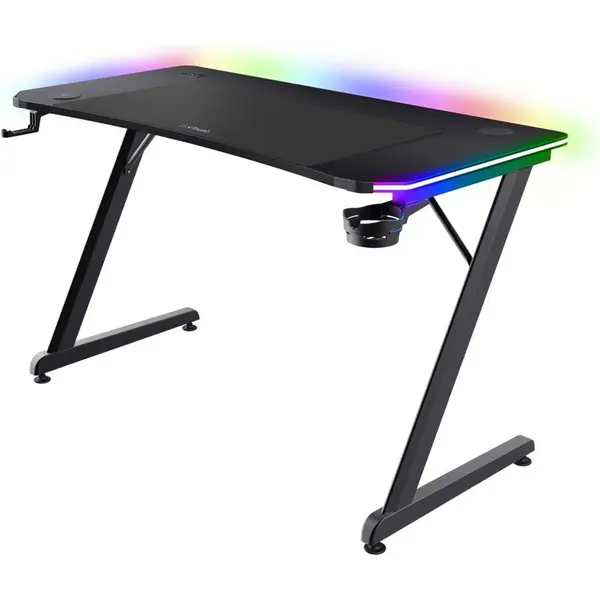 Trust Birou gaming Trust GXT 710 Luminus Pro, RGB, Negru
