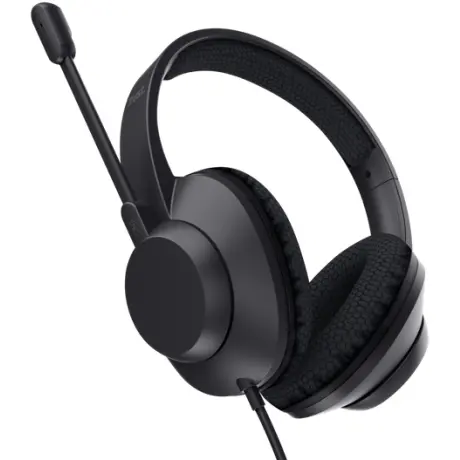 Trust Casti cu fir Trust Ayda Max, interfata USB-C, USB-A, microfon, negru