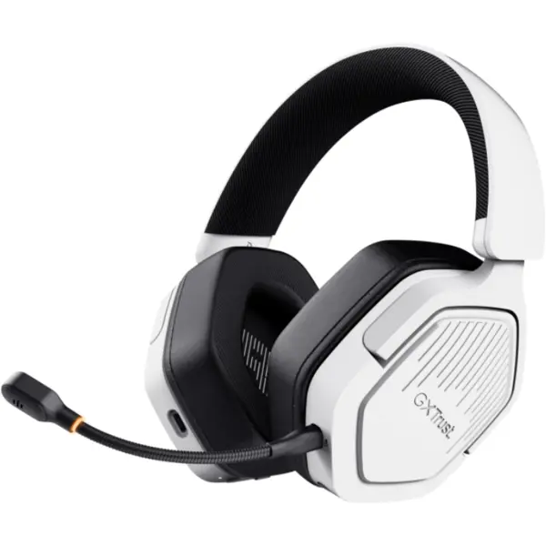 Trust Casti Gaming Trust GXT 492W Carus, Wireless, 3.5 mm jack, USB-C, USB-A, Alb/Negru