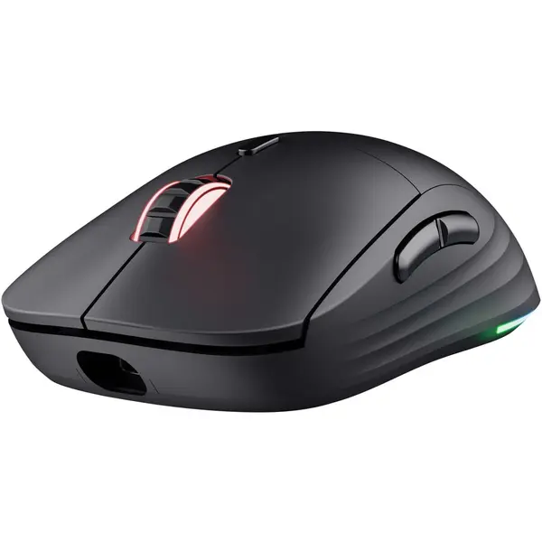Trust Mouse Gaming Wireless Trust GXT927 Redex+, 25K DPI, 2.4GHz, baterie pana la 94h, Kailh Switches, 6 butoane programabile, RGB, Negru