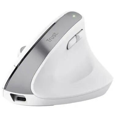 Trust Mouse TRUST BAYO+Ergonomic, Pt. PC sau NB, wireless 2.4 GHz, Optic, Alb, 25399