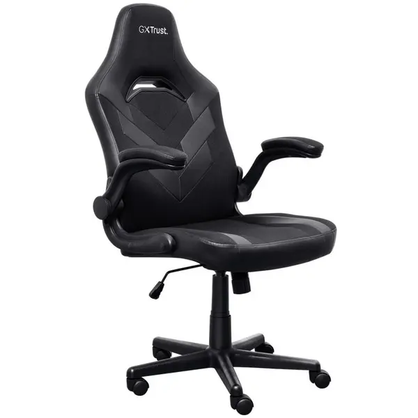 Trust Scaun gaming Trust GXT 703 Riye, scaun rotativ, cotiere 3D, ridicare cu gaz clasa 4, tesatura respirabila, Negru