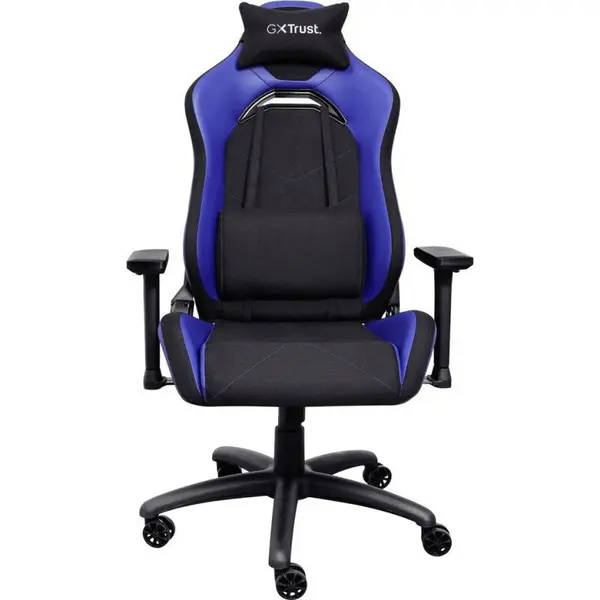 Trust Scaun gaming Trust GXT 714B Ruya Comfortable, ridicare pe gaz clasa 4, adjustabil pe inaltime, greutate maxima suportata 150 kg, negru/albastru