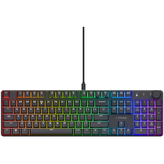 Trust Tastatura mecanica Trust GXT 866 Torix cu fir, swtich linear, Negru