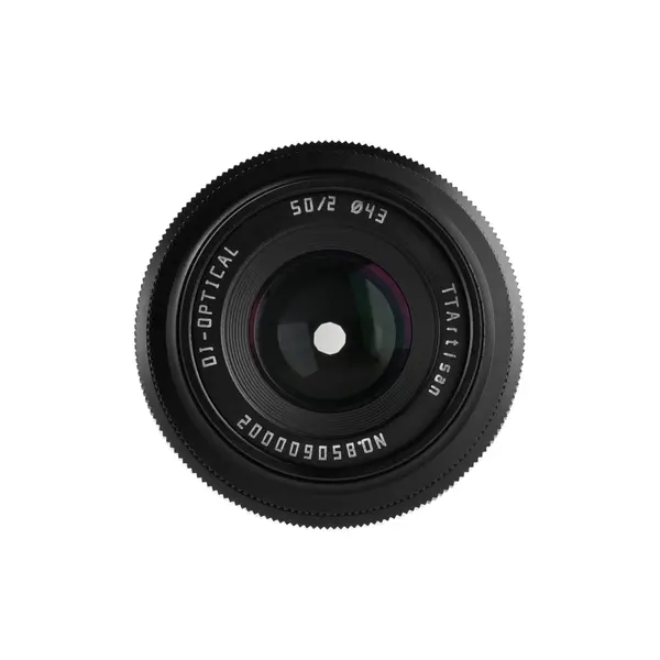TTArtisan 50mm F2 Obiectiv Foto, Montura Sony E, Focalizare Manuala, Diafragma F2-F16, 10 Lamele Diafragma, Negru