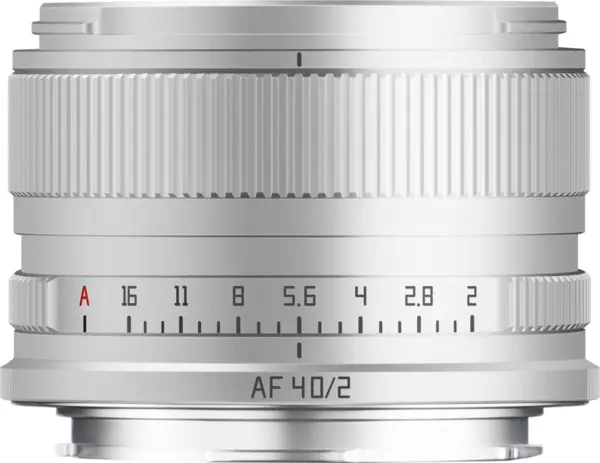 TTArtisan AF 40mm F2.8 Obiectiv Autofocus L Mount, Argintiu, Diafragma F2.8-F16, Focalizare 0.4m, Filtru 52mm