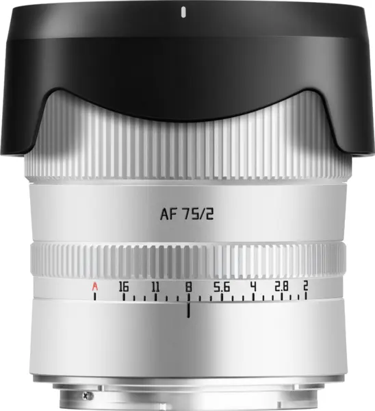 TTArtisan AF 75mm F2 Obiectiv Nikon Z, Argintiu, Autofocus, Diafragma F2, Filtru 62mm, Corp Metalic