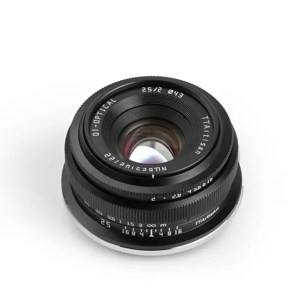TTArtisan APS-C 25mm F2 Obiectiv Nikon Z, Focus Manual, Distanta Minima Focalizare 0.25m, Filtru 43mm, 7 Elemente in 5 Grupuri