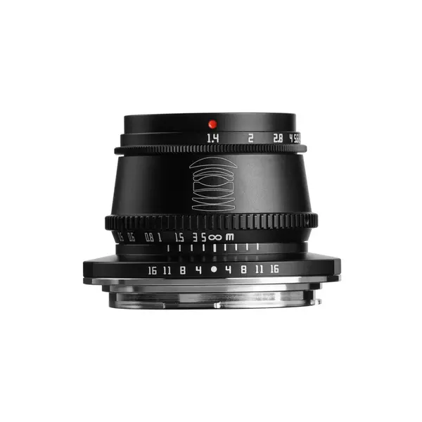 TTArtisan APS-C 35mm F1.4 Obiectiv Canon RF, Diafragma F1.4-F16, Focalizare Manuala, 7 Elemente in 6 Grupuri, Negru
