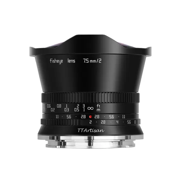 TTArtisan APS-C 7.5mm F2 Obiectiv Fisheye, Nikon Z, Focalizare Manuala, Unghi de Vizualizare 180°, Diafragma F2-F11, 7 Lamele