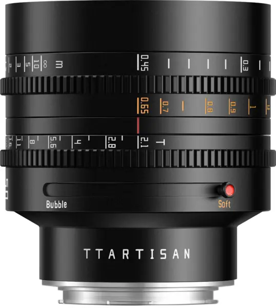 TTArtisan Cine 50mm T2.1 Obiectiv, Montura L, Bokeh Dual Mode, Diafragma T2.1-T22, 11 Lamele, Filtru 82mm
