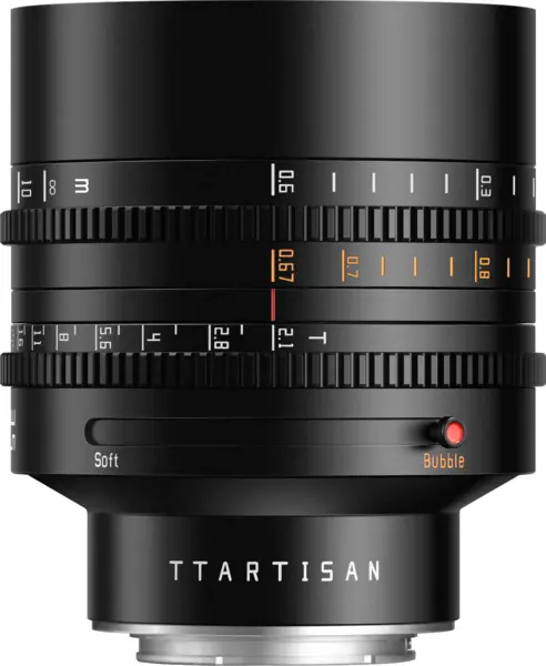 TTArtisan Cine 85mm T2.1 Obiectiv Cine Sony E, Bokeh Dual Mode, 11 Lamele Diafragma, Constructie Metalica, Filet Filtru 82mm