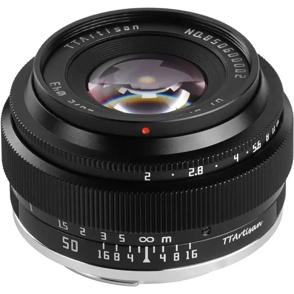 TTArtisan Obiectiv Manual TTArtisan, 50mm F2 Full Frame, Negru