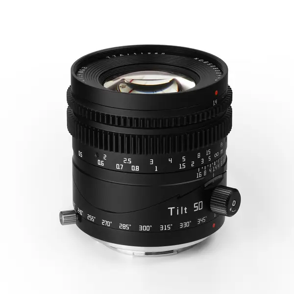 TTArtisan Tilt 50mm F1.4 Obiectiv Foto, Montura Canon RF, Focus Manual, Functie Tilt 8°, Filtru 62mm, 452g