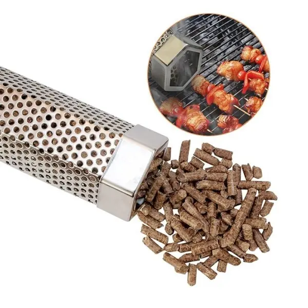 Tub Afumator pentru Gratar, 31 x 6 x 5.5 cm, Inox