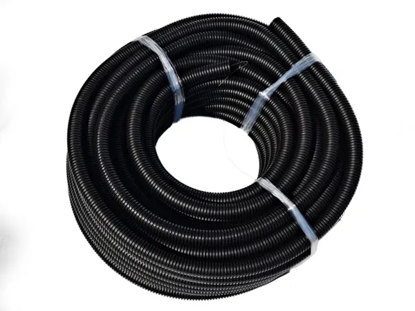 Tub gofrat negru 320N, HF, stabilizat UV, cu fir, 50 ml D32